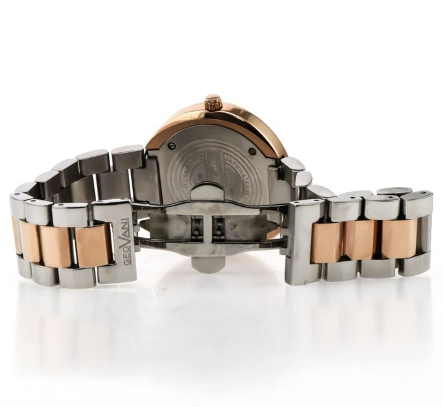 Geovani Swiss 38mm Stainless Steel & PVD Rose Gold Quartz Watch 3ATM GOL511