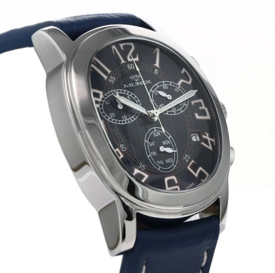 Murex Swiss Chronograph Watch ISC701-SL-9 Day Date Oval