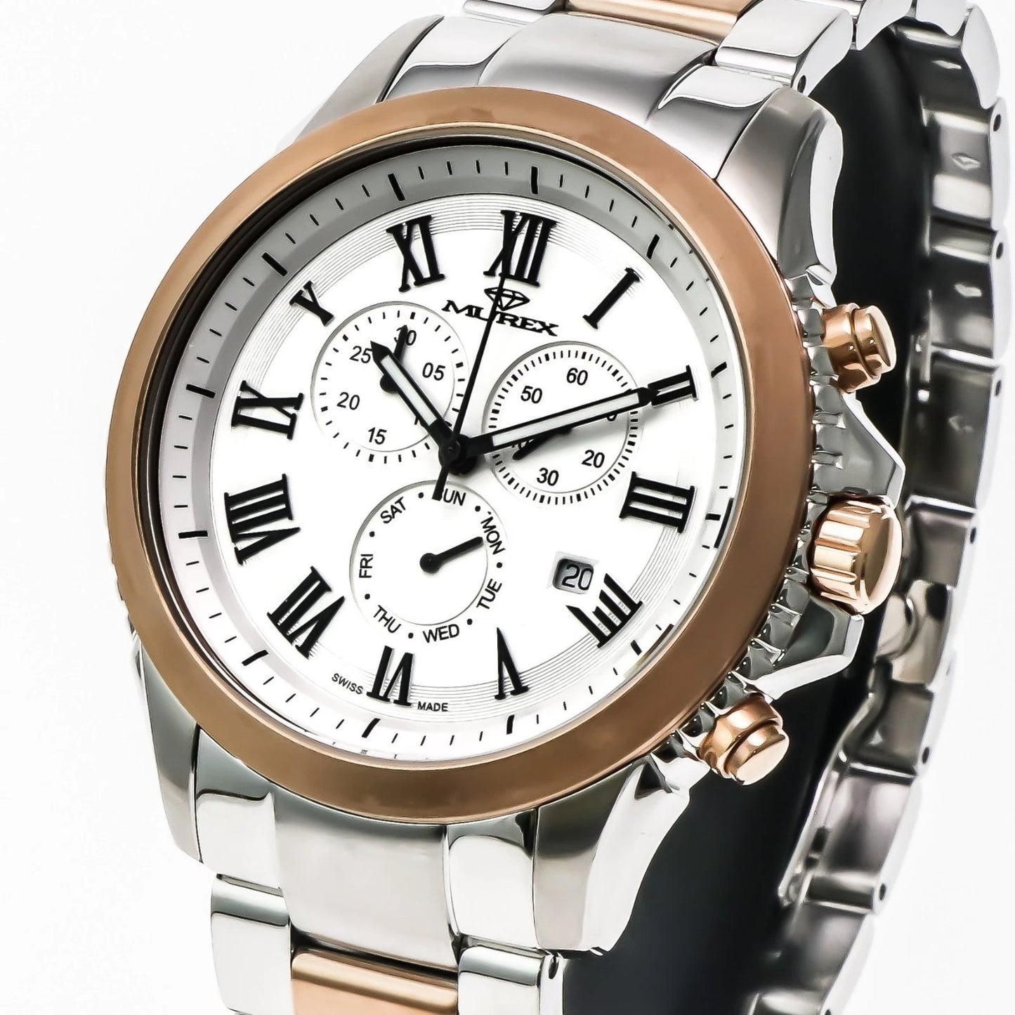 Murex Swiss 47mm Chronograph Watch Stainless Steel Quartz 5 ATM MUC539