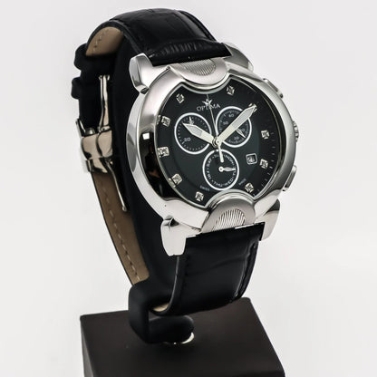 Optima Swiss Chronograph Watch Mens 45.9mm Stainless Steel Quartz 3ATM OSC233