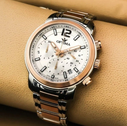 Optima •Swiss Chronograph Watch •OSC399-SR-1 • Day Date Quartz
