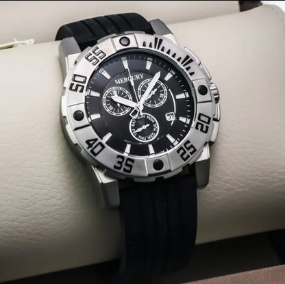 Mercury Swiss 44mm Stainless Steel Quartz Chronograph Watch 5ATM ME10225
