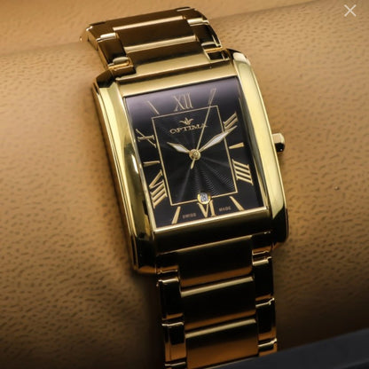 Optima Swiss Watch PVD Gold & Stainless Steel Quartz 30mm OSM140 3ATM