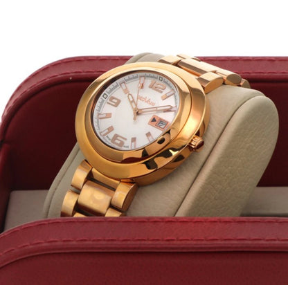 Geovani Swiss 44mm Stainless Steel PVD Rose Gold Quartz Watch 3ATM GOB511