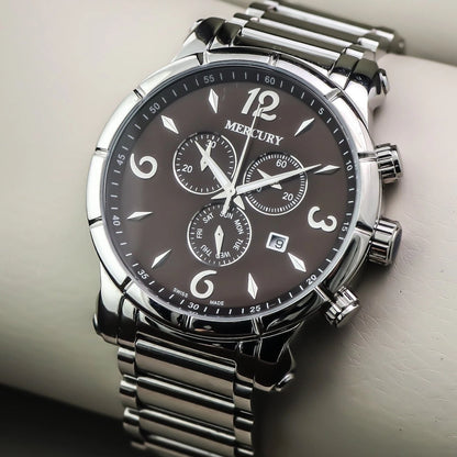 MERCURY Swiss Chronograph Watch Stainless Steel Quartz ME10245 Men