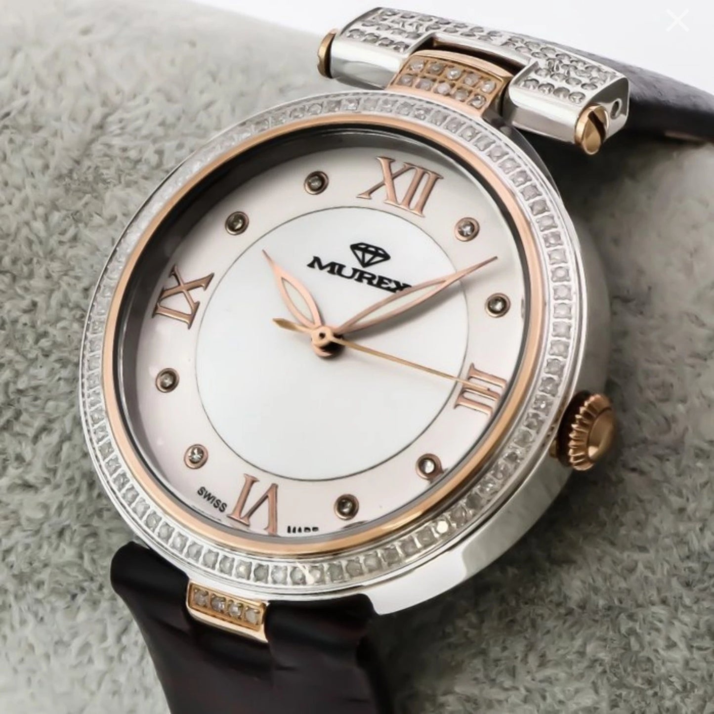 Murex Swiss Diamond Watch 34mm Stainless Steel Quartz 3ATM MUL589