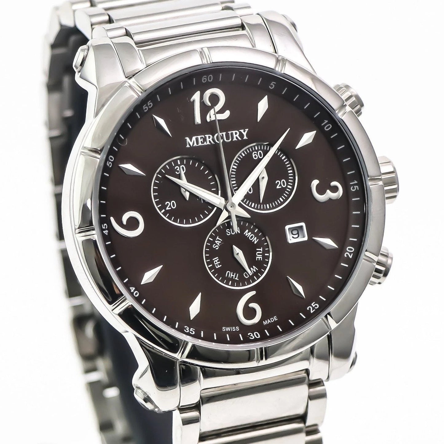 MERCURY Swiss Chronograph Watch Stainless Steel Quartz ME10245 Men
