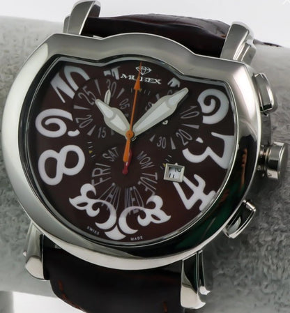 MUREX 42x52mm Swiss Chronograph Stainless Steel Quartz Watch 3ATM ISC792