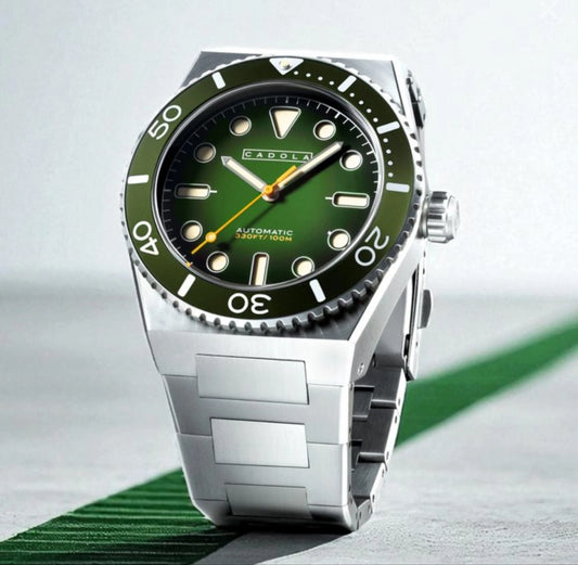 Cadola 44mm Farina Automatic "Moss Drift" Watch 42 Hr PR • PreOrder Ship 4/21/26