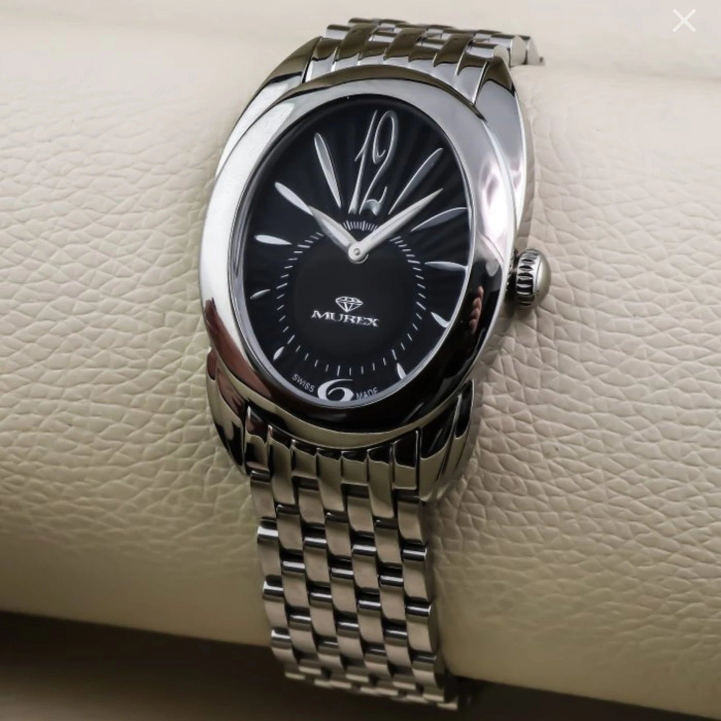 Murex Swiss Watch 32mm Stainless Steel Quartz Black Mother Of Pearl 5ATM RSL949