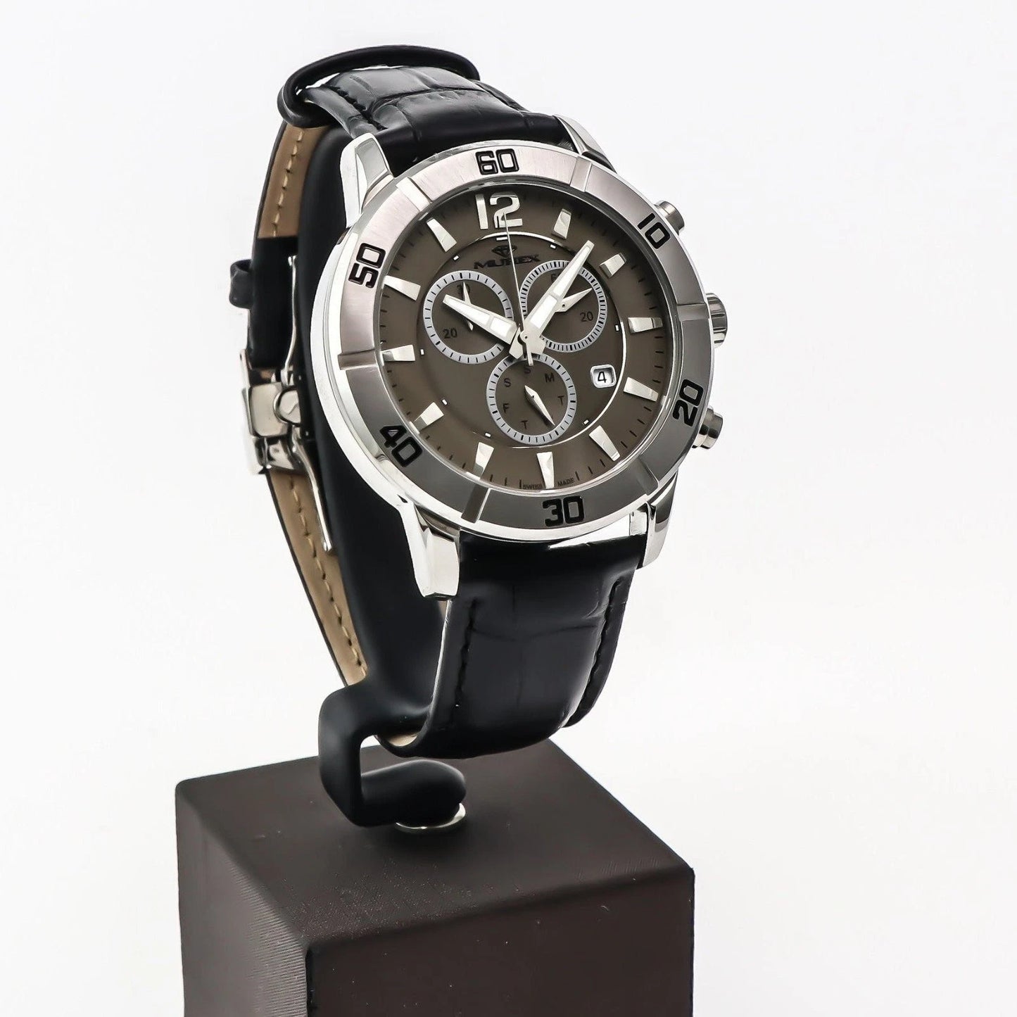 Murex Swiss 45mm Chronograph Watch Stainless Steel Quartz 5 ATM• MUC526