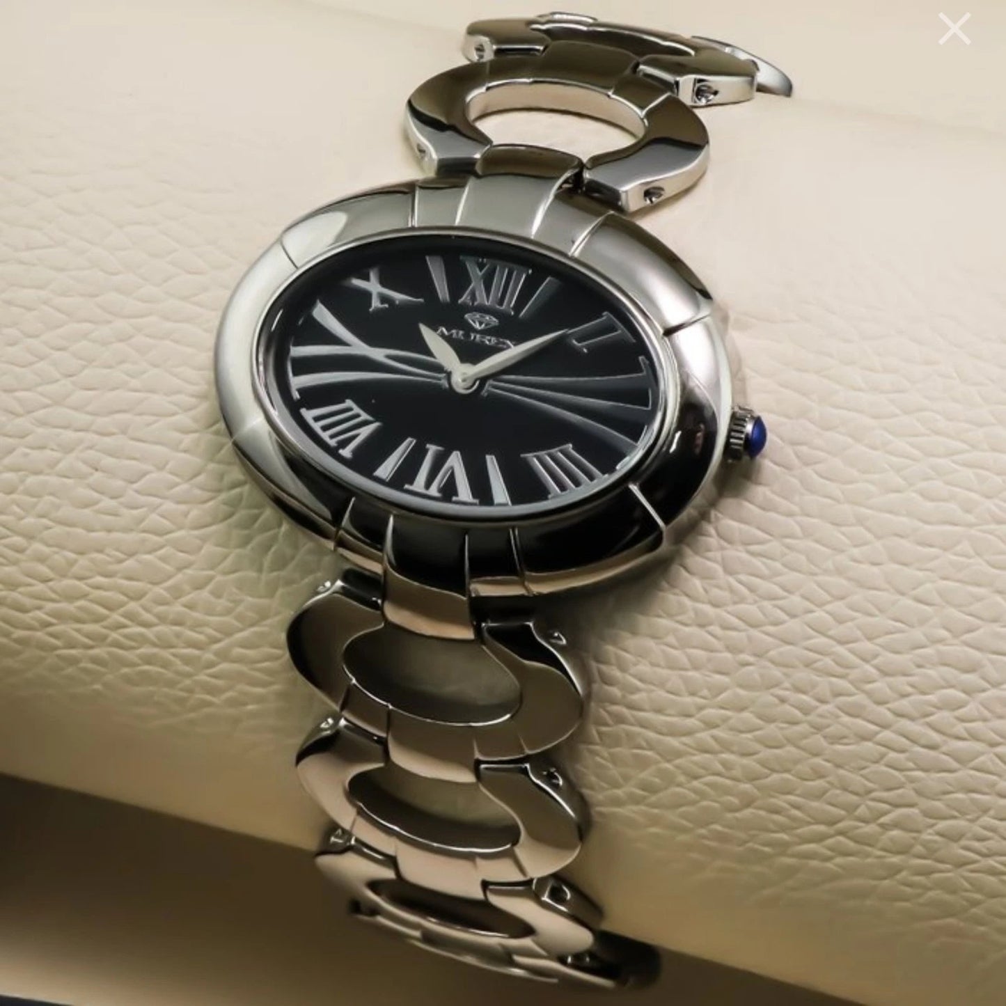 Murex Swiss Watch 40mm Stainless Steel Quartz Black Mother Of Pearl 3ATM RSL913