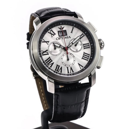 Optima Swiss Chronograph Watch 46mm Stainless Steel Quartz 3ATM OSC392