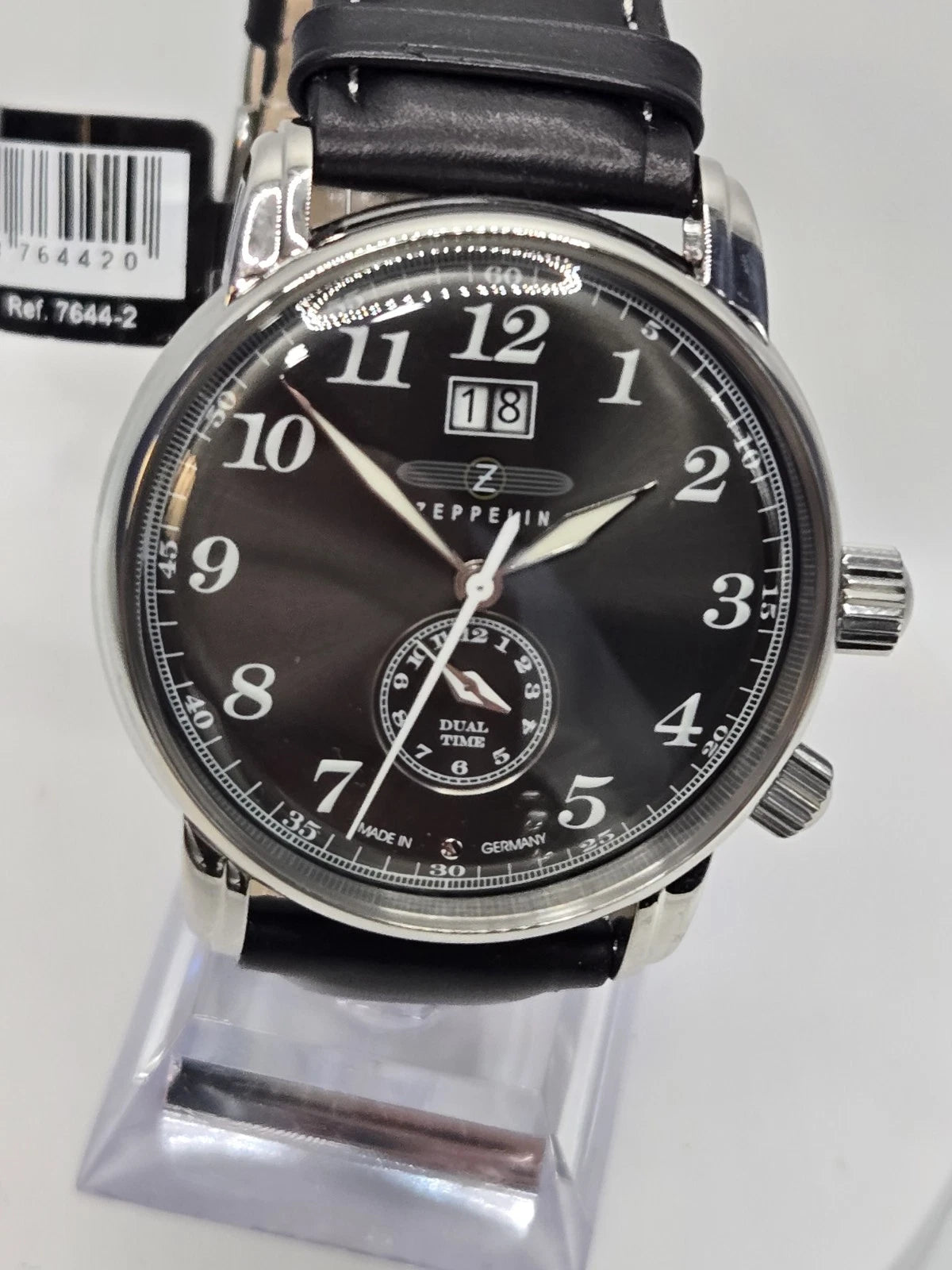 Graf Zeppelin • German Made Dual Time • Big Date Watch • Dual Crowns • 7644-2