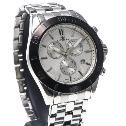 Optima • Swiss Chronograph Watch • Stainless Steel • Quartz • 42.5mm 3ATM OSC210