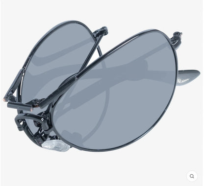 AVIATOR Sunglasses • AVGSR 635BKS • 100% UVA UVB • Foldable Full Rim • 59•49•145