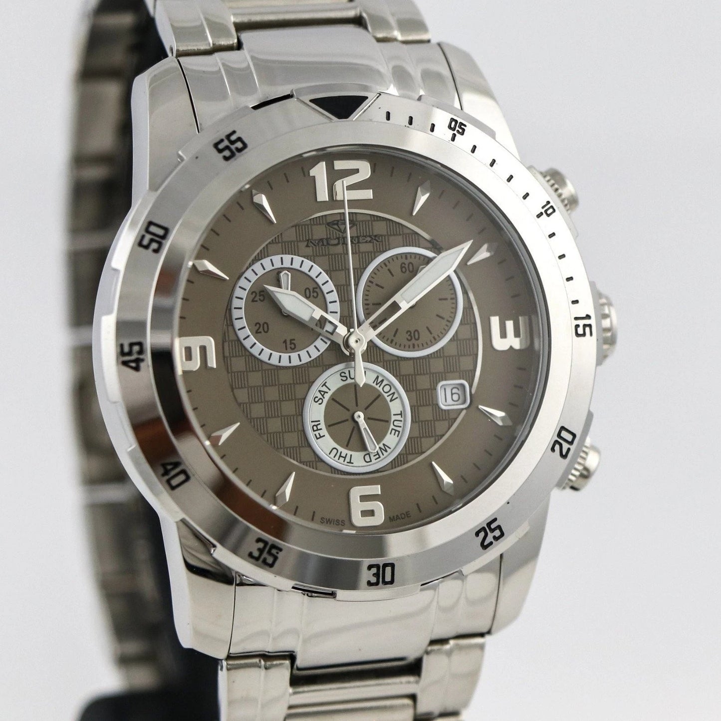 Murex Swiss 45mm Chronograph Watch Stainless Steel Quartz 5 ATMMUC508