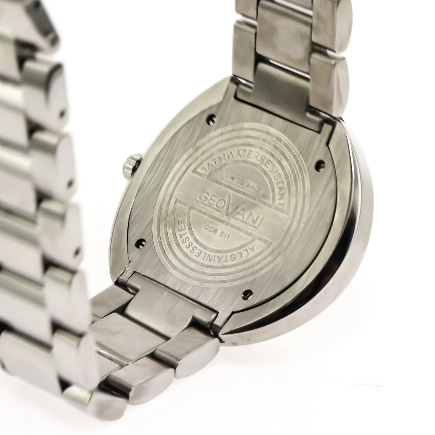 Geovani Swiss 44mm Stainless Steel Quartz Watch 3ATM GOB511