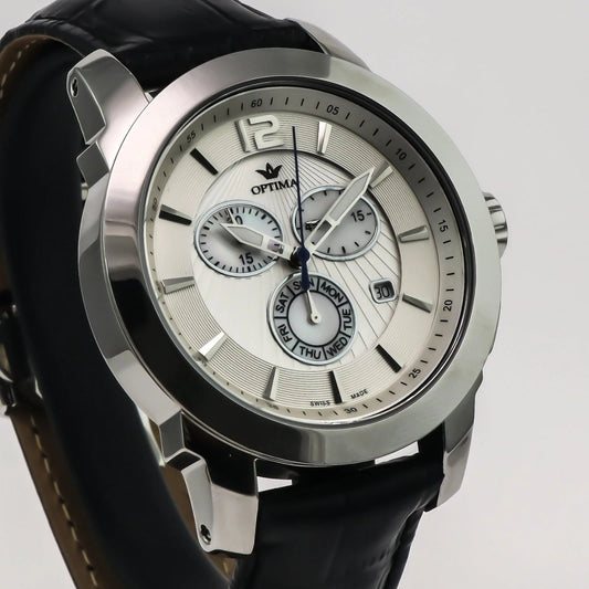 Optima • Swiss Chronograph Watch • Stainless Steel • Quartz • 46mm • OSC391