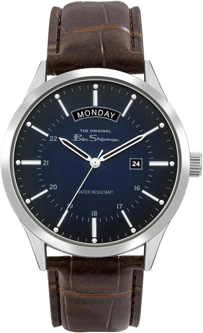 Ben Sherman Men Watch • Stainless Steel • 43mm • Quartz • 3ATM • BS022BR