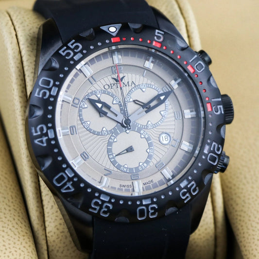 Optima • Swiss Chronograph Watch • Stainless Steel • Quartz 47mm OSC342 • 5ATM