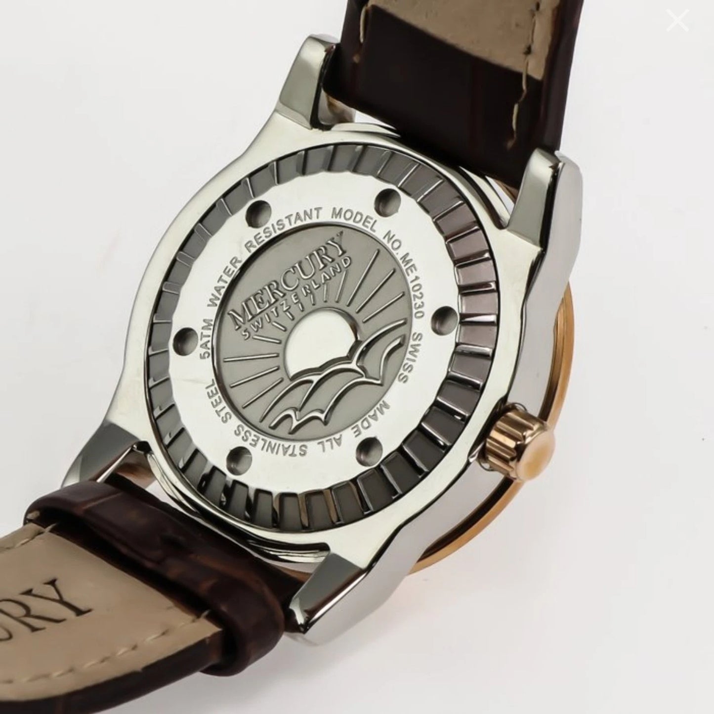 Mercury Swiss Watch 36mm Stainless Steel & PVD Rose Gold Quartz 5ATM ME10230