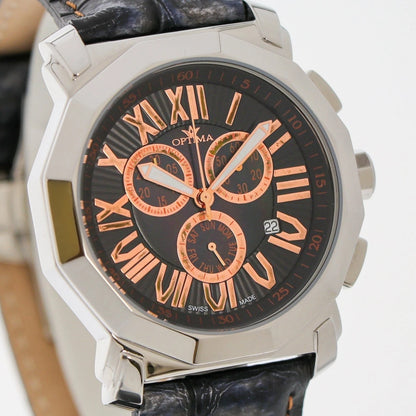 Optima • Swiss Chronograph Watch • Stainless Steel • 43 mm • Quartz • 3ATM