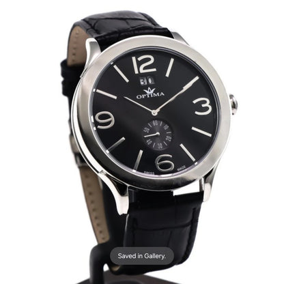 Optima Swiss Watch 45mm Stainless Steel Quartz Date 5ATM OSM352