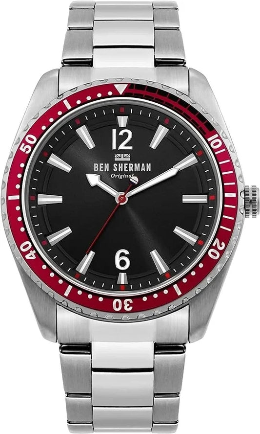 Ben Sherman Men Watch • Ronnie Diver • 45mm • Quartz • 3ATM • WB037ESM