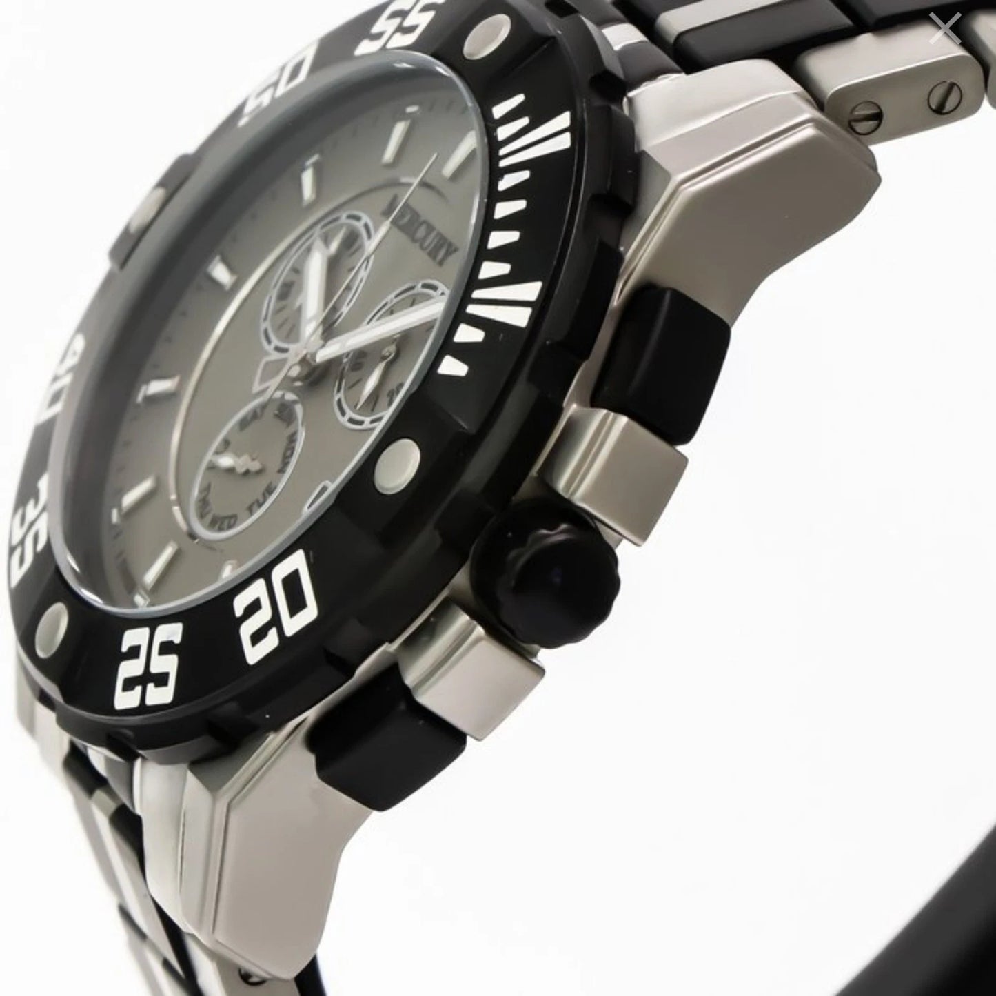 Mercury Swiss 44mm Stainless Steel Quartz Chronograph Watch 5ATM ME10225