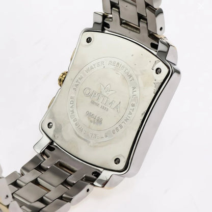 Optima Swiss Watch Mens 38mm PVD Gold & Stainless Steel Quartz 3ATM OSC199