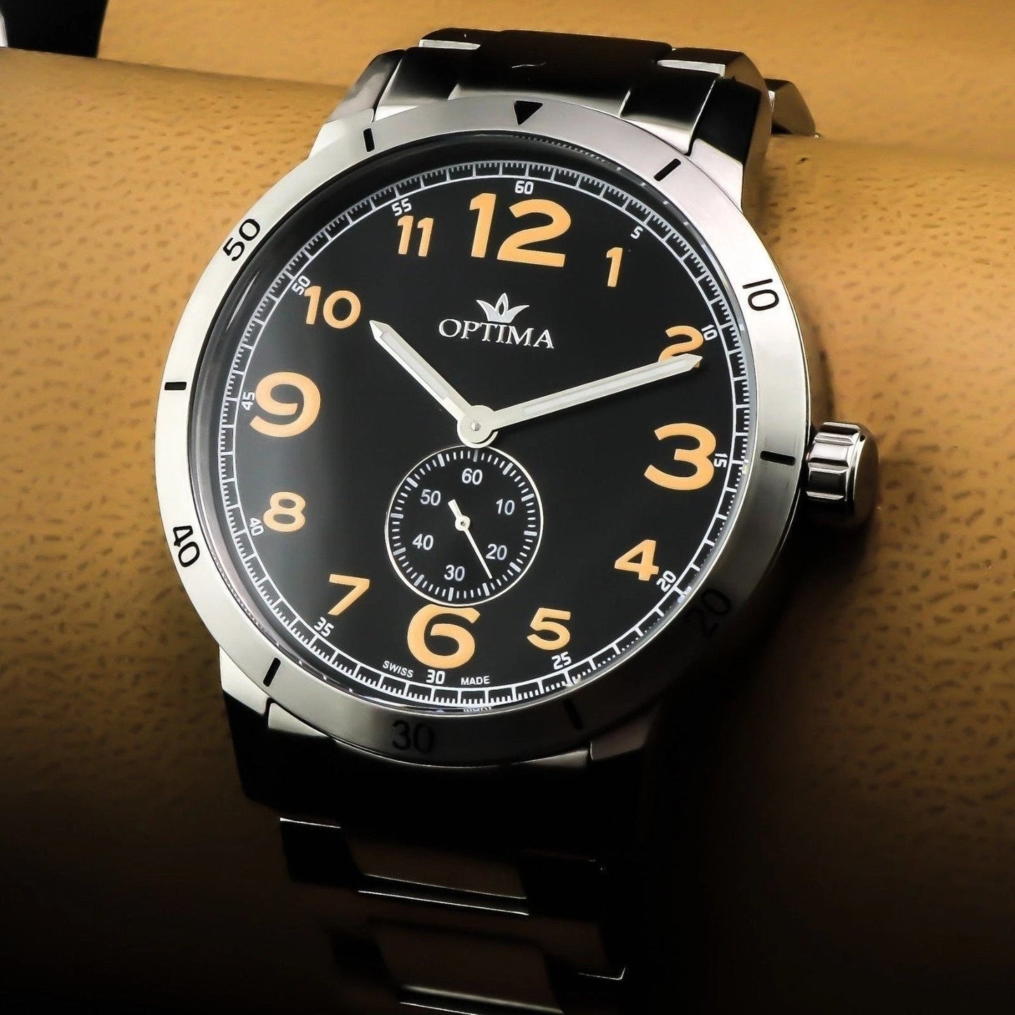 Optima • Swiss Watch • Stainless Steel • 47.5mm • Quartz • 5ATM • OSM433