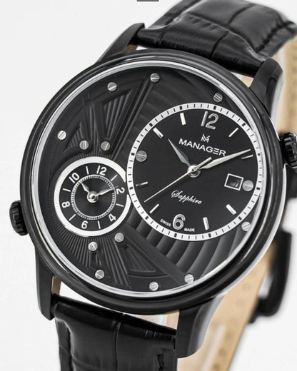 Manager Watches • Dual Time • Stainless Steel • 44mm Quartz • 5ATM Saphire