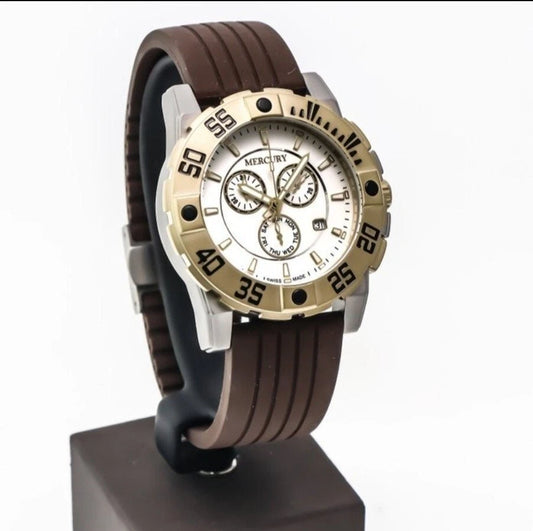 Mercury Swiss 44mm Chronograph Stainless Quartz Watch ME10225