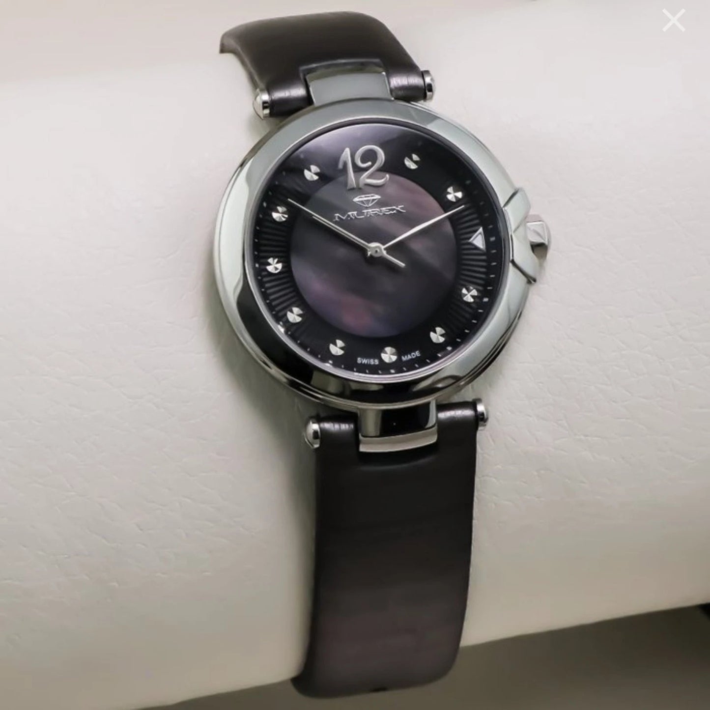 Murex Swiss Watch 32mm Stainless Steel Quartz Black Mother Of Pearl 5ATM MUL549