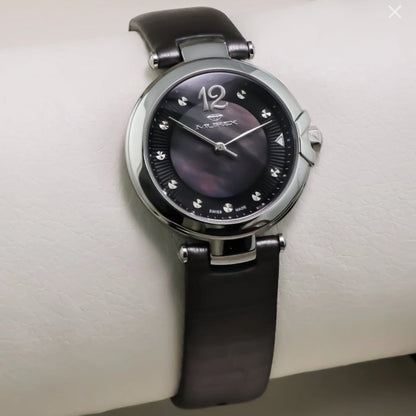 Murex Swiss Watch 32mm Stainless Steel Quartz Black Mother Of Pearl 5ATM MUL549