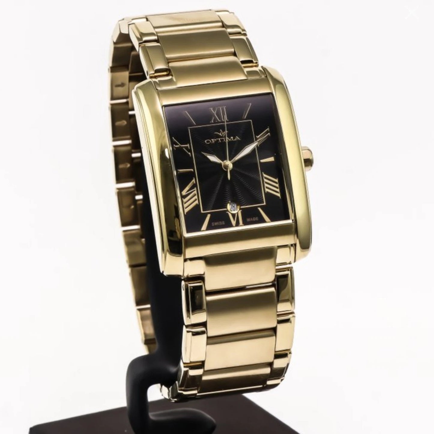Optima Swiss Watch PVD Gold & Stainless Steel Quartz 30mm OSM140 3ATM