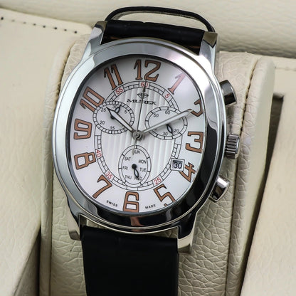 Murex Swiss Moonphase Watch Stainless Steel Quartz 3ATM ISC701