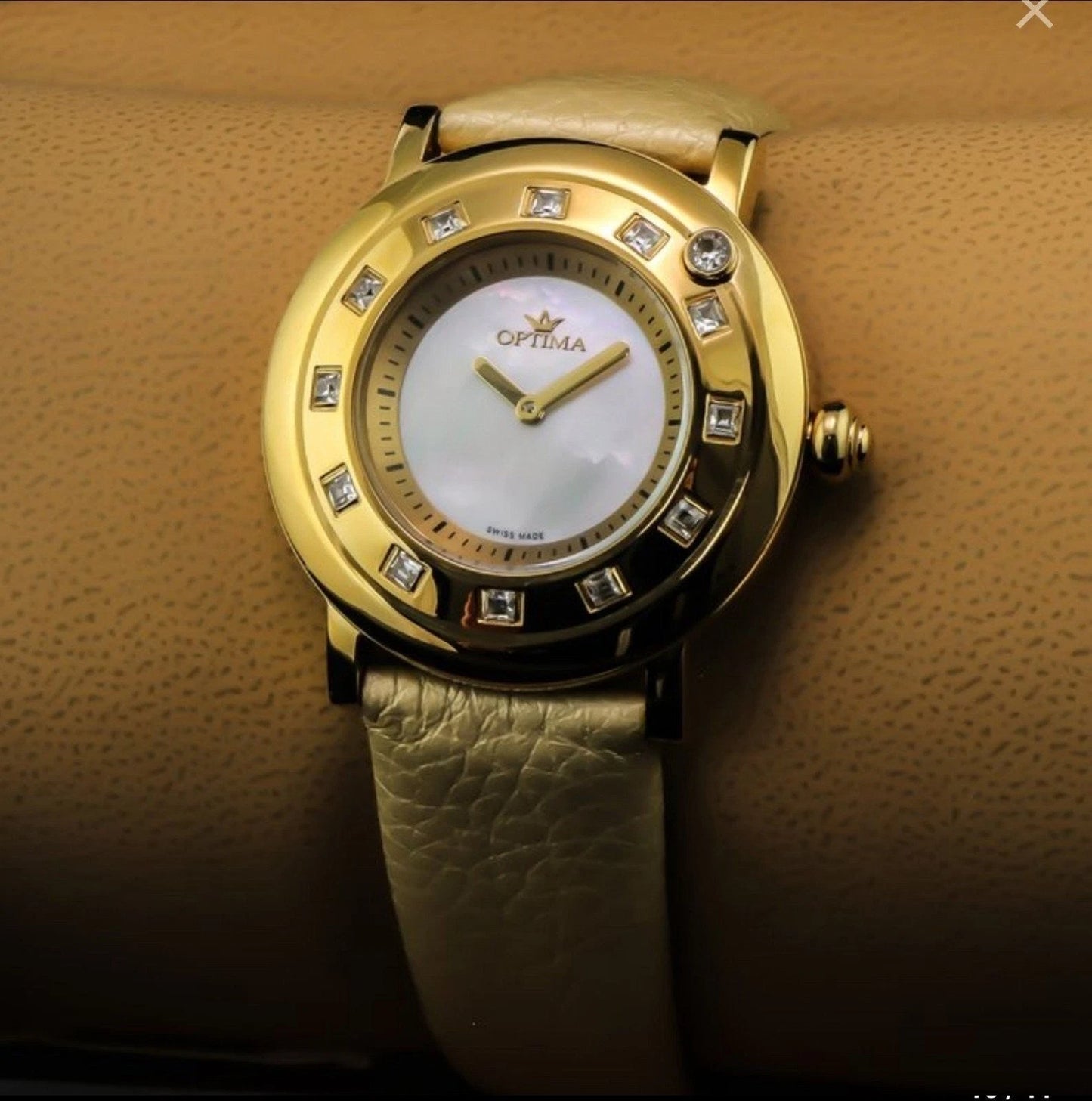 Optima • Swiss Watch • PVD Gold & Stainless Steel • Quartz • 38mm • 5ATM OSL296