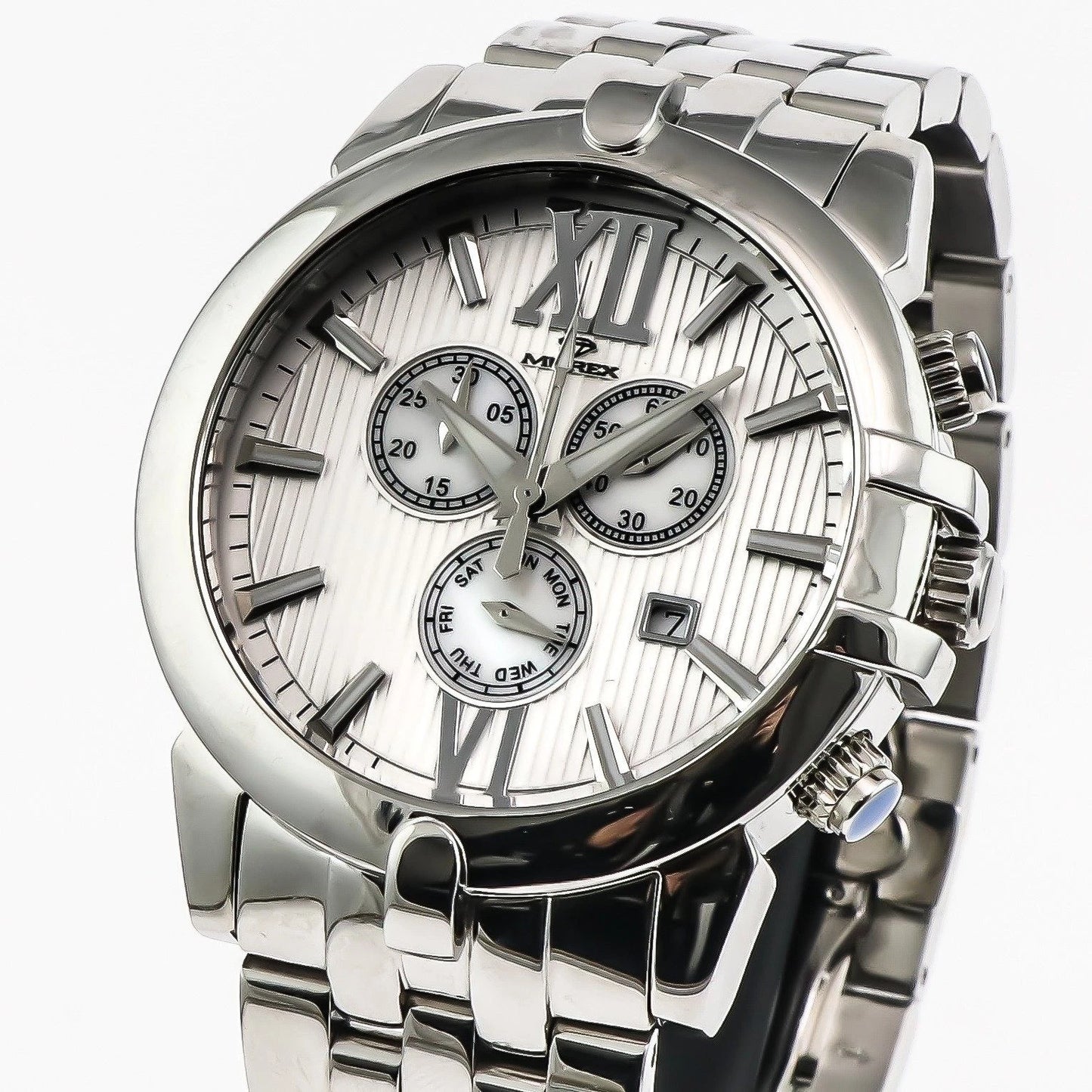 Murex Swiss 45mm Chronograph Watch Stainless Steel Quartz 5 ATM MUC512