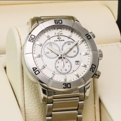 Murex Swiss 45mm Chronograph Watch Stainless Steel Quartz 5 ATM MUC526