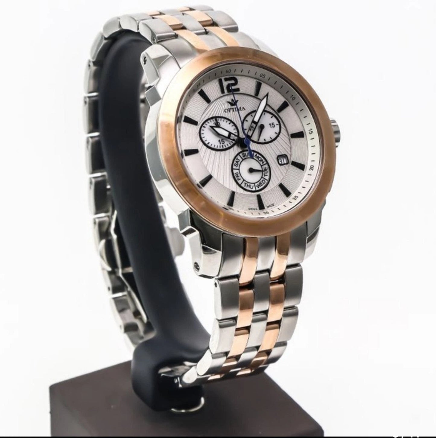 Optima •Swiss Chronograph Watch • Stainless Steel • Quartz 46mm OSC391 • 3ATM