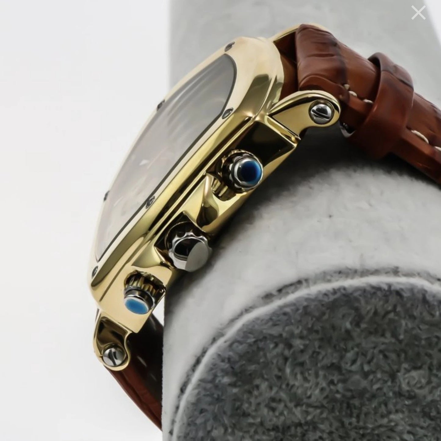 Optima Swiss Chronograph Watch 47x52.4mm PVD Gold & Stainless Steel Quartz 3ATM