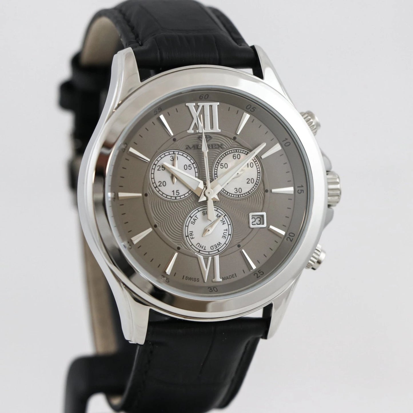 Murex Swiss 44mm Chronograph Watch Stainless Steel Quartz 5 ATM MUC503