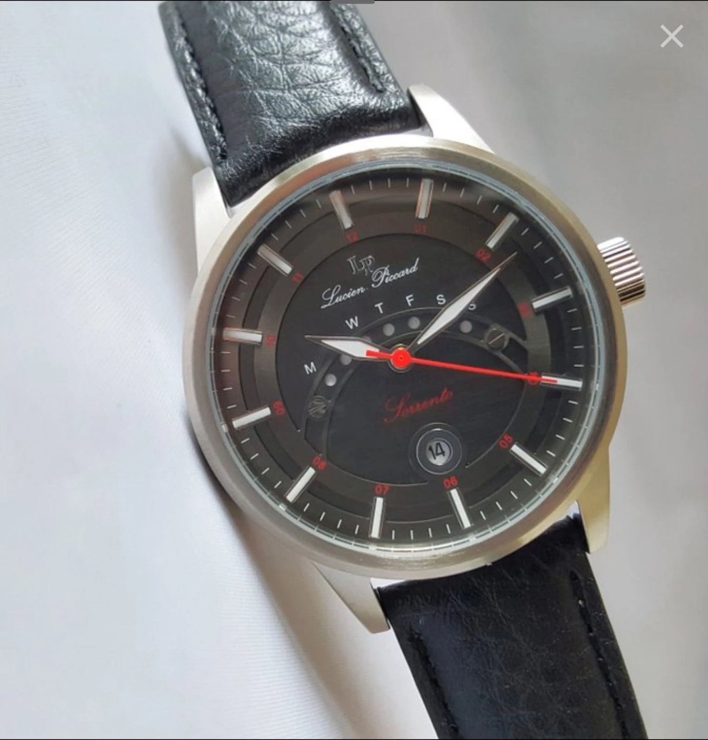 Lucien Piccard 44mm Sorrento Quartz Watch Men's 316L Stainles PreOrder Ship 4/22